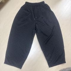 ドット柄 ワイドパンツ ブラック スウェットのサムネイル