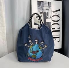 新品Ball & Chain スヌーピーエコバッグ　刺繍入りバッグＭサイズのサムネイル