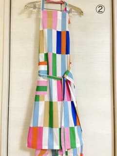 超たっぷり布　おしりを隠すぐるっとエプロン　IKEAファブリック　春色