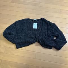 PAGEBO 透かし編みカーディガン サイズF グレー系のサムネイル