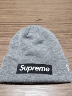 Supreme New Era Box Logo Beanie グレー - メルカリ