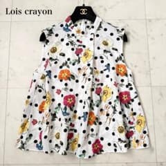 極美品❤️ロイスクレヨン DOTフラワートップス ドット 花柄 近年 