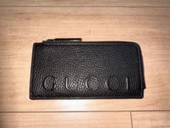 「美品」GUCCI ブラックレザーコインケース