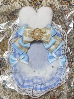 B8デコ硬質ケース　トレカケース　うさぎ耳　うさみみ　水色のサムネイル