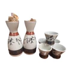 酒器セット 徳利2本 ぐい呑み5客 陶器 貫入のサムネイル