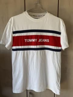 TOMMY JEANS トミージーンズ フロントロゴパネル Tシャツ 白 S