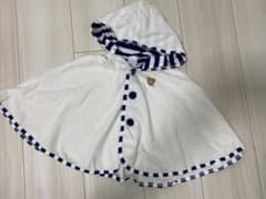 MIKI HOUSE ベビーポンチョ マント ホワイトのサムネイル