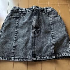 ケミカルウォッシュ デニムキュロットスカート