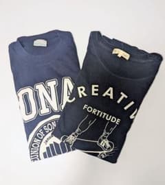 Mサイズ　プリント　Tシャツ　2枚セット ネイビーのサムネイル