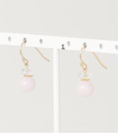 天然石一粒ピアス❁⃘*.゜お正月saleのサムネイル