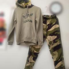 美品M】adidas オリジナルカモフラージュセットアップ パーカーパンツ
