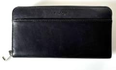 COACH 長財布 ネイビー Leather Moisturizer 付きのサムネイル