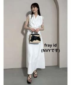 fray id/フロントノットドレス／ウォッシャブル・防シワ・接触冷感・吸水速乾