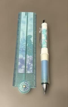 リトルマーメイド　パイロットシャーペンGrip0.5 と折りたたみ定規セット