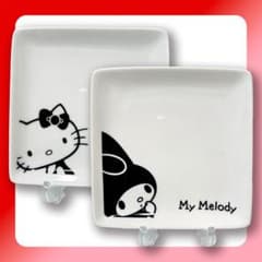 ハローキティ マイメロディ 角皿 サンリオ ローソン 非売品 陶器