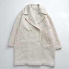 美品 プラージュ GIOLICA ヘリンボン コクーンコート ツイード