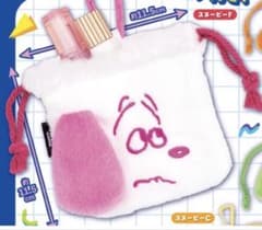 PEANUTS スヌーピー ふわふわ フェイスポーチ巾着のサムネイル