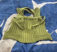 PLEATS MAMA トートバッグ　ビックボウ　グリーン