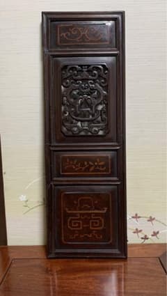 最終値下げ　アンティーク　花梨？紫檀？　シノワズリ　透かし彫り　欄間　壁掛け飾り 最終値下げ アンティーク 花梨？紫檀？ シノワズリ 透かし彫り 欄間
