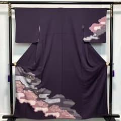 D928 訪問着 絞り 花刺繍 正絹 着物 袷 未使用極美品 - メルカリ