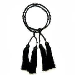 プロの僧侶も使用！法事、墓参りに！高品質オニキス８寸 正絹頭房８宗本式数珠