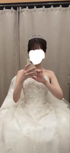 【着用画像あり】ブライダルティアラ ヘッドドレス 結婚式 前撮り シルバーのサムネイル