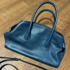 傅濱野 レティア トートバッグ 2way ターンロックショルダー ブルー