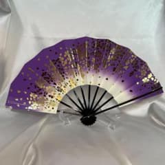 新品未使用★舞扇子 桜 紫金 ケース付きのサムネイル