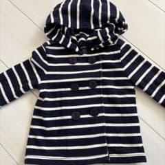 GAP ベビー パーカー くま耳 ボーダー 70cmのサムネイル