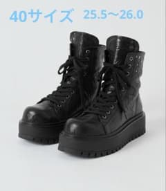 grancy 折り返し 本革 シューズ レザー 牛革 40サイズ - メルカリ