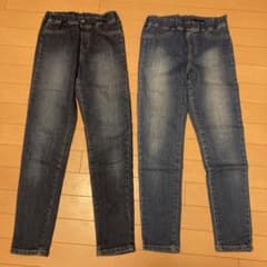 GU 裏起毛デニムパンツ 2本セットのサムネイル