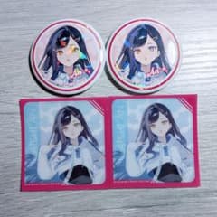 プロセカ ローソン ホログラム缶バッジ クリアシート 白石杏 4点セット