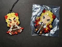 <完全美品>鬼滅の刃 煉獄杏寿郎 ラバーマスコット 2種セットのサムネイル