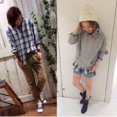 アングリッド チェックシャツ BLUのサムネイル