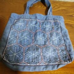 ハンドメイド 刺し子 トートバッグ - メルカリ