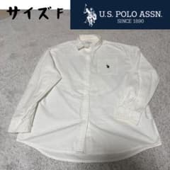 【美品】U.S. POLO ASSN. ワンポイント刺繍 長袖シャツ ホワイトFのサムネイル