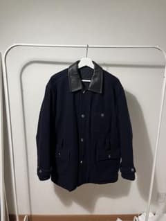 COMME des GARCONS HOMME 田中オム 襟レザーハーフコート COMME des GARCONS HOMME 田中オム 襟レザーハーフコート - メルカリ