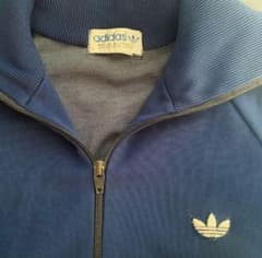 デサント製 adidas トラックジャケット ブルー ジャージのサムネイル