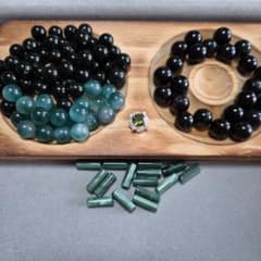 天然石ビーズとペリドットリングセットのサムネイル