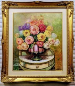 画家haru☆油彩画☆薔薇☆特寸422×497☆真作☆ご覧いただき原画★一点物☆ 画家haru☆油彩画☆薔薇☆特寸422×497☆真作☆ご覧いただき原画☆一点
