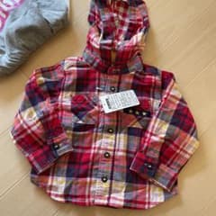 新品★X-girl stages フード付きシャツ 12Mのサムネイル