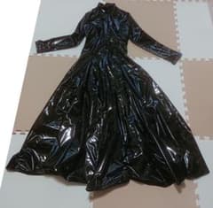 ロングドレス レディースXLマキシドレスコスプレ衣装エナメル光沢PVC女王様SM m48140695650_1.jpg?1734010477