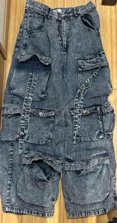 ADRER パラシュートカーゴパンツ ブルーデニム - メルカリ