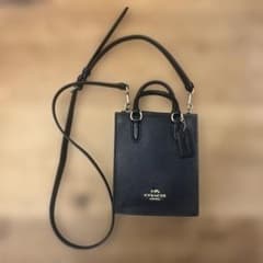 COACH コーチ ノース サウス ミニ トート ショルダー バッグ 黒 - メルカリ
