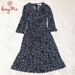 ケイミー カシュクールワンピース ドット柄 ウォッシャブル ストレッチ 現行 ケイミー カシュクールワンピース ドット柄 ウォッシャブル ストレッチ