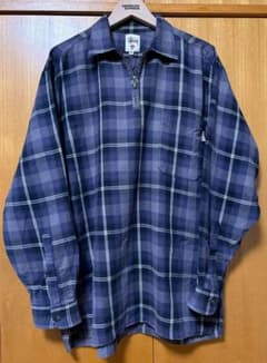90s白タグ★old stussy プルオーバージップアップシャツ★ステューシー 90s白タグ☆old stussy プルオーバージップアップシャツ☆ステューシー