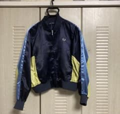 Fred Perry サテン ブルゾン ネイビー/イエロー/ブルーのサムネイル