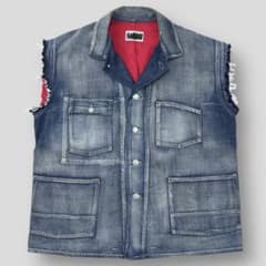 CLASS 堀切 22AW デニムノースリーブジャケット ベスト 極美品 CLASS 堀切 22AW デニムノースリーブジャケット 2 ベスト