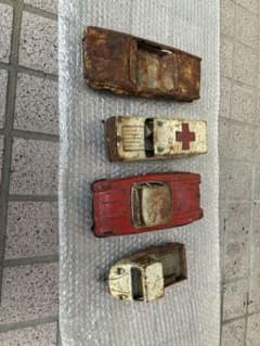 ヴィンテージ ブリキ製 ミニカー 4台セット 昭和レトロのサムネイル