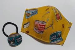 ちび様専用　インナーマスク(フィルター入れ付)&くるみボタン ヘアゴム　猫缶のサムネイル